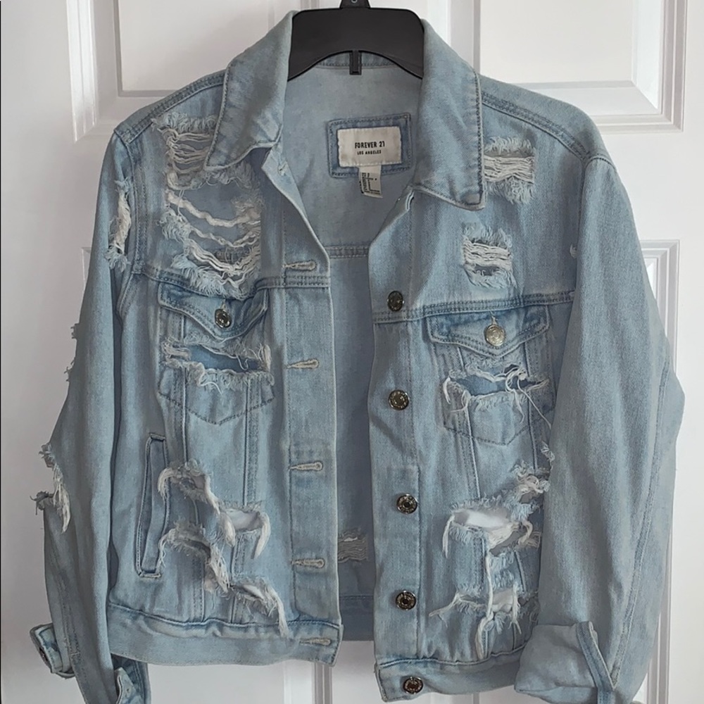 Distressed Jean Jacket